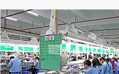 Workers on the AmpXell battery assembly line in Huizhou