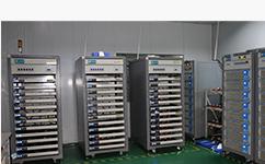 AmpXell cell production — testing cabinets