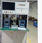AmpXell pack testing station with dual monitors