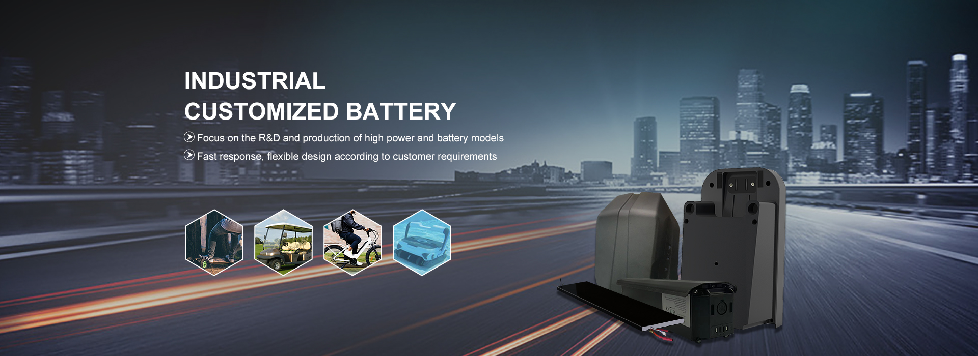 Industrial customized AmpXell battery pack lineup