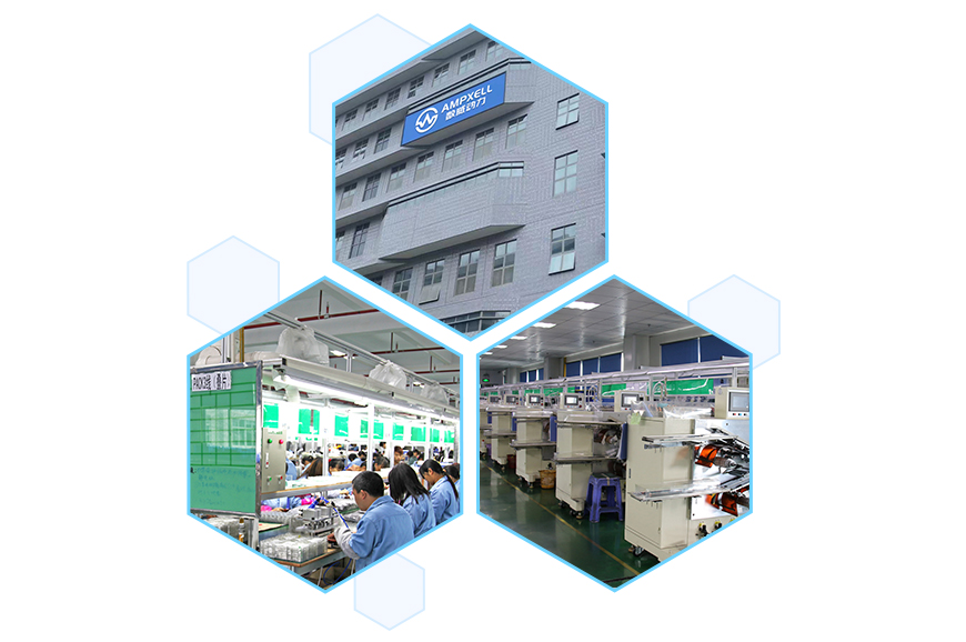 AmpXell Huizhou facility and battery production lines